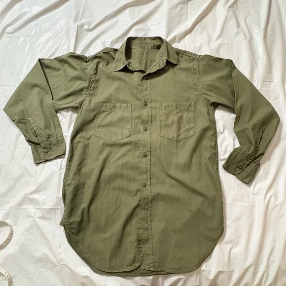 Vietnam Era US Navy Utility Shirt OG-107 Cotton Poplin USN Stencil NXSX Contract - Picture 7 of 13